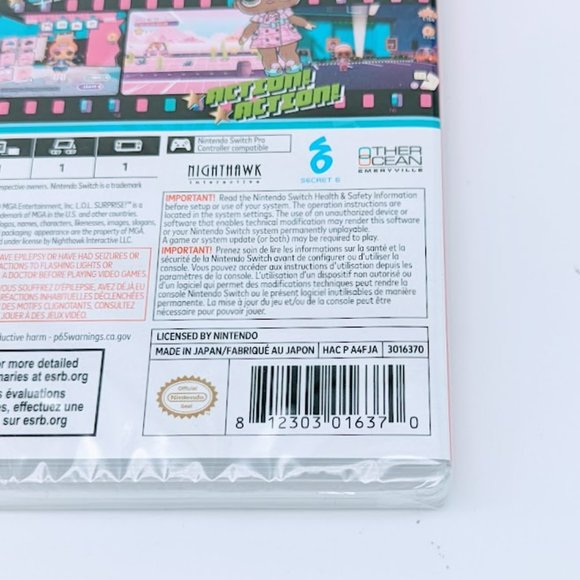 LOL Surprise Movie Night Nintendo Switch Video Game 1 Surprise Charm New Sealed - Picture 10 of 10